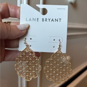 Lane Bryant Gold Mesh Earrings